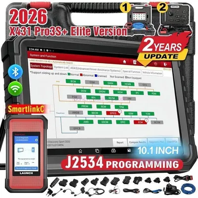 Image de Valise diagnostic auto - LAUNCH - X431 PRO3S+ ELITE (SmartLinkC) - Android 10 - J2534 & bi-directionnel - CANFD/DoIP