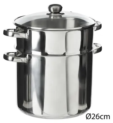 Produktbild von Dampftopf mit Deckel, Ø 26 cm, Edelstahl