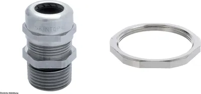 Immagine prodotto di Raccordo LAPP con controdado M50x1,5 lungo in ottone (CuZn) nichelato, lunghezza filettatura 15,0 mm - 1 pezzo