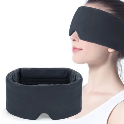 Image de Masque de sommeil – Masque pour les yeux en modal, ultra-doux et agréable au contact de la peau, recouvre entièrement les yeux, convient aussi bien aux hommes qu'aux femmes, bloque la lumière, idéal pour les voyages, le yoga et les siestes, avec une sangle entièrement réglable.