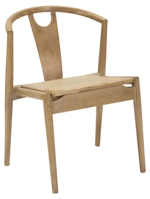 Immagine prodotto di Set 2 Sedie Japan -B- 56x53x76 cm in legno di frassino e rattan intrecciato, colore marrone - Stile Boho Chic orientale