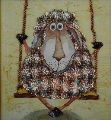 Produktbild von Panna Stickpackung Perlenstickerei "Polly" 20x22cm, Stickbild vorgezeichnet