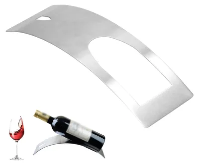 Weinflaschenhalter aus Edelstahl, 1 Flasche, 29x10x6 cm