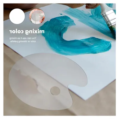 Produktbild von Transparente ovale Malpalette 15,75 x 11,81 Zoll für Acryl- und Aquarellfarben, leichte Mischpalette für Künstler und DIY
