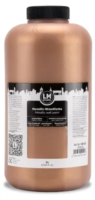 Produktbild von LM-Kreativ Metallic-Wandfarbe 2 l, Bronze – Effektfarbe für Wände & Decken innen, wasserbasiert & hochdeckend