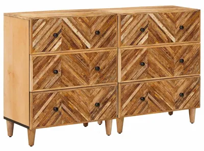 Obrázek produktu pro vidaXL Úložné skříňky, 2 ks, hnědé, 60 x 33,5 x 75 cm, masivní mangové dřevo