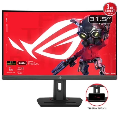 Produktbild von ASUS ROG Strix XG32WCS Computerbildschirm 80 cm (31.5") 2560 x 1440 Pixel Quad HD LED Schwarz