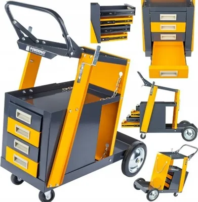 Produktbild von Mobiler Schweißerwagen Schweißwagen MIG/WIG mit 4 Räder 4 Schubladen Werkstattwagen