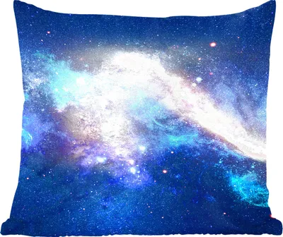 Produktbild von MuchoWow® Zierkissen Sofakissen Wohnzimmer Dekokissen 45x45 cm Blau - Sterne - Weltraum - Schlafpolster - Polster für das Sofa
