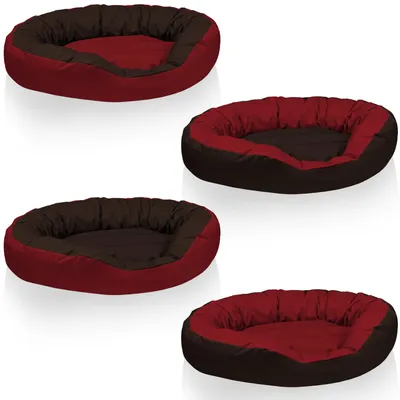 Produktbild von BedDog® Hundebett SUNNY 4in1,L,SULTAN (rot/braun)