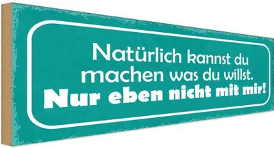 Produktbild von vianmo Holzschild 10x27 cm machen was willst nicht mit mir Spruch Zitat