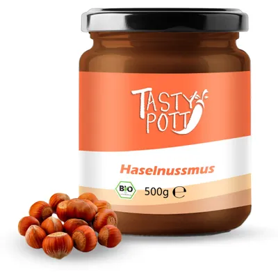 Produktbild von Tasty Pott  Haselnussmus 500g Glas