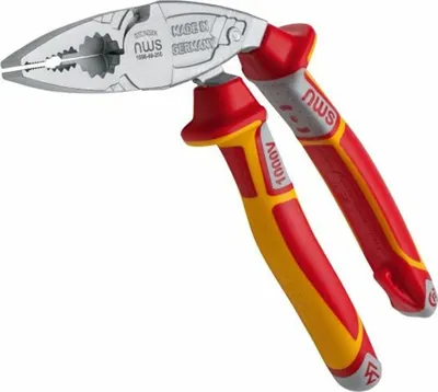 Produktbild von NWS Ergonomische Kraft-Kombinationszange ErgoCombi auf SB-Karte 1096-49-VDE-200-SB, Für Halte-, Greif-, Biege- und Schneidarbeiten