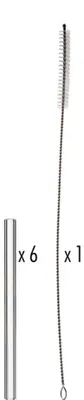 Immagine prodotto di Cannucce dritte, lunghezza 15 cm, set da 7 pezzi - confezione da 24