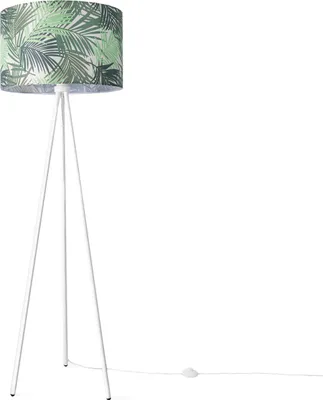 Produktbild von Stehlampe Wohnzimmer Lampenschirm Büro Stativ Leselampe Deko Schlafzimmer Jungle Leuchten Farbe / Größe Grün (Ø45.5cm)