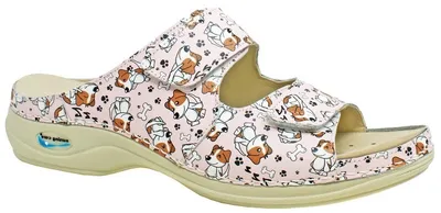 Produktbild von Nursing Care VIENA WG8F53 Damenpantoffeln, waschbar, Hundestil, Größe 1: 38