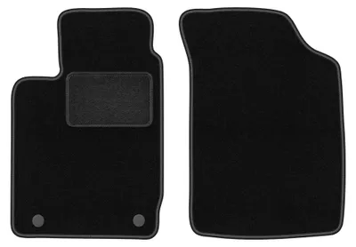 Produktbild von Velours-Fußmatten Vorne für Renault Clio II 1998-2005 (Schrägheck) – 2-tlg, Schwarz, passgenau – Wielganizator LUX