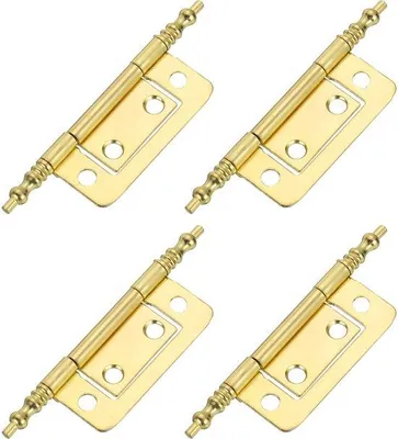 Immagine prodotto di Set di cerniere metalliche, non da incasso, per ante di mobili, ante di armadi, armadi e finestre, color oro