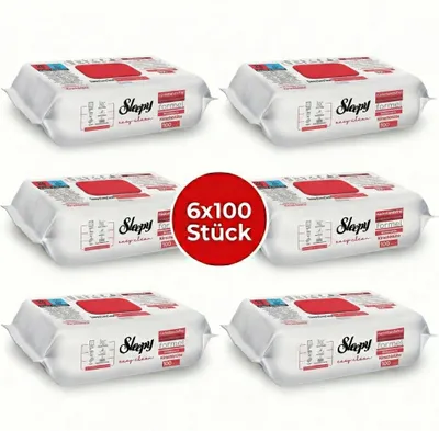 Produktbild von Sleepy Easy Clean Oberflächenreinigungstücher 6x rot  Reinigstücher Feuchttücher