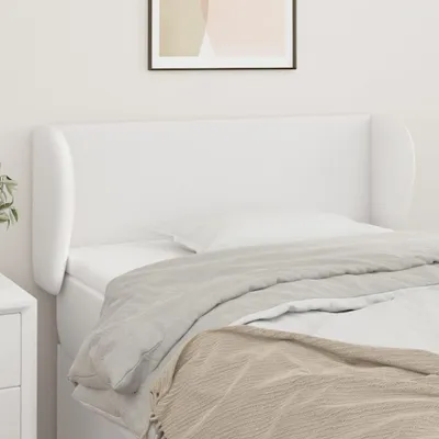 Produktbild von The Living Store Kopfteil mit Ohren Weiß 83x23x78/88 cm Kunstleder