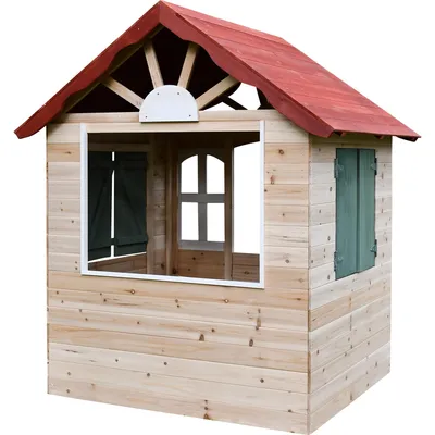 Produktbild von dobar buntes Spielhaus für Kinder aus Holz, Rot