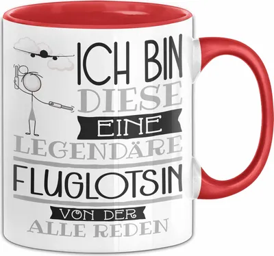 Produktbild von Fluglotsin Tasse Geschenk Ich Bin Diese Eine Legendäre Fluglotsin Von Der Alle Reden Geschenkidee Geburtstag Weihnachten (Rot)