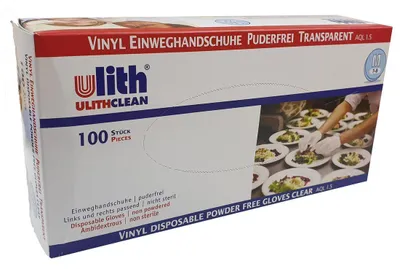 Obrázok produktu pre Rukavice na jedno použitie, vinylové, bez púdru S