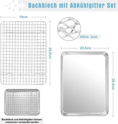 Produktbild von Backplatte mit einem Kühlgitter (2, 26,5 x 20,5 x 2,5 cm)