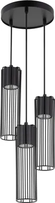 Obrázok produktu pre Priemyselná čierna okrúhla dekoratívna závesná lampa Fobia 3xGU10 25W Sigma Lighting