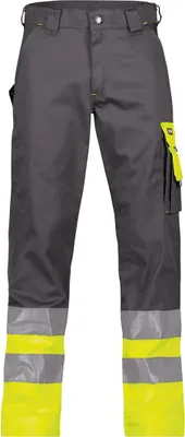 Produktbild von Dassy Warnschutz Bundhose Omaha PESCO61 200620 STANDARD Gr. 53 zementgrau/neongelb