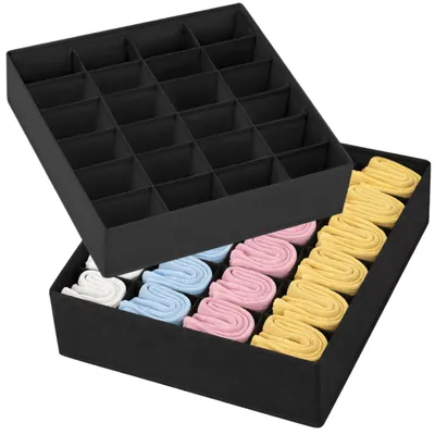 Image de Organiseur de tiroir pour sous-vêtements, lot de 2, 24 compartiments