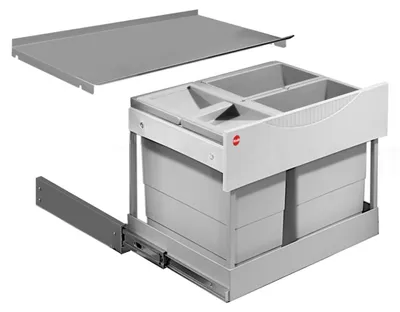 Image de Collecteur de déchets Hailo 3644832 RaumsparTandem-S-plus 2x 8,5 +12 litres