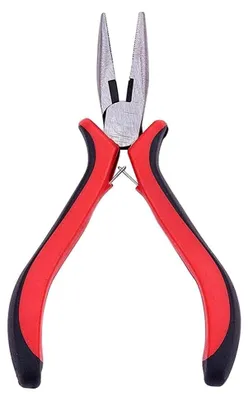 Produktbild von Schmuckzange aus Kohlenstoffstahl mit gezackter Backe und Drahtschneider, 132 mm