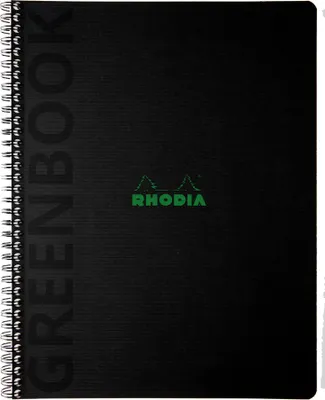 Produktbild von RHODIA Collegeblock GREENBOOK DIN A4+ liniert schwarz 80 Blatt