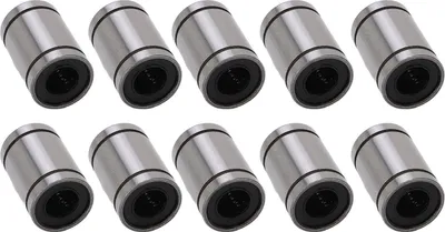 Image de 10 Pcs LM10LUU Linear Bearings Alloy Steel Linear Motion Ball Bearings for 3D Printer Engraving Machine (Roulements linéaires LM10LUU en acier allié pour machine à graver)