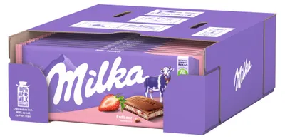 Produktbild von Milka Erdbeer Schokolade 22 x 100g