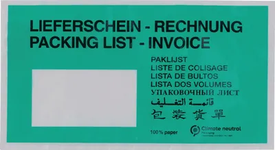 Immagine prodotto di WIHEDÜ 440668 250 Lieferscheintaschen Pergamin DIN lang