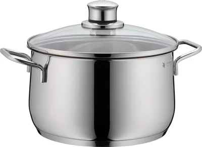 Produktbild von Koch-/Bratpfanne mit Glasdeckel, Silber, 20 cm