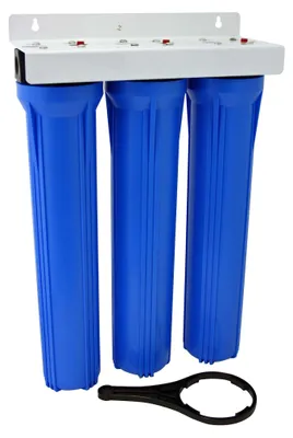 3-stufiger Wasserfilter 20 Zoll, 5µ Sediment- & Aktivkohleblock