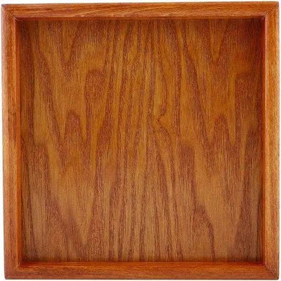 Immagine prodotto di Vassoio di legno - 18x18cm - fatto a mano - vassoio quadrato per caffè-tè-snack