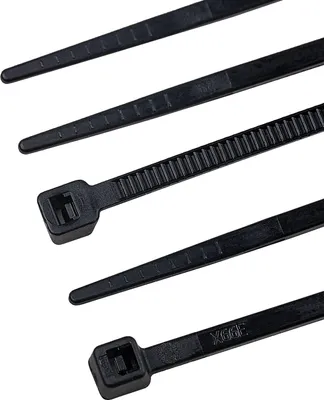 Produktbild von alca® Kabelbinder 3,6*200mm 100 St. schwarz 18 kg Zugfestigkeit UV-beständig für Innen- und Außen Kabelbefestigung Nylon temperaturbeständig
