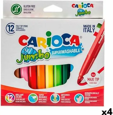 Immagine prodotto di Set di pennarelli Carioca Jumbo Colorati 12 pezzi (4 pezzi)