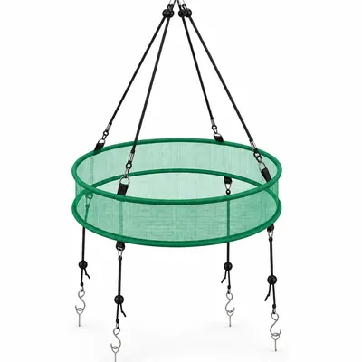 Produktbild von Wildvogelfutterspender wetterfest, großer Vogel Futterspender mit Bodenanker, hängender Vogelfutterkorb für Garten, Terrasse und Balkon, 50,8cm