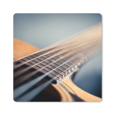 Produktbild von MuchoWow® Mauspad Mousepad Nahaufnahme der Saiten einer akustischen Gitarre 20x20 cm - Mousepads - Maus Mat - Pad - Mausunterlage - Desk Mat - Bureauartikeln