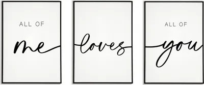 Produktbild von Liebe Poster 3er Set – Pärchen Poster Schlafzimmer Paare Valentinstag Wandbild Wohnzimmer Küche Flur Zuhause Wanddeko – A4 (21x29.7cm) / schwarzer Bilderahmen