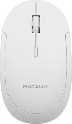 Produktbild von Macally BTDYNAMOUSE-W, optische Bluetooth Maus mit 3 Tasten und Scrollrad, drahtlose Mouse für Mac und PC, weiß