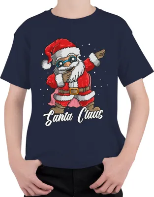 Produktbild von Dabbing Santa Claus - Weihnachten Weihnachtsgeschenk Christmas Uni Kinder T-Shirt, Navy, 104