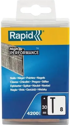 Immagine prodotto di Punte Rapid Agraf n. 8, 30 mm, grigie, 4200 pezzi, per falegnameria