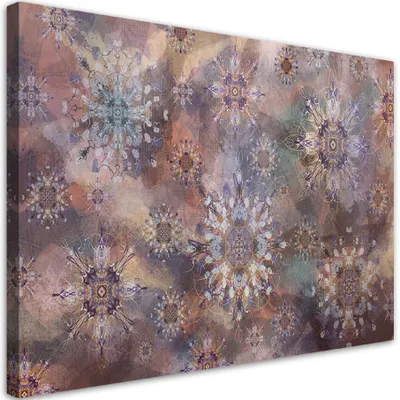 Produktbild von Leinwandbild sternmosaik 100x70 cm Feeby braun wandbild bereit zum aufhängen
