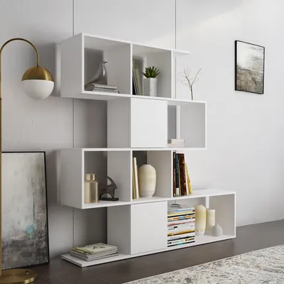 Immagine prodotto di Budrio - Libreria, 93x28x142h cm Bianco, 9 Ripiani
